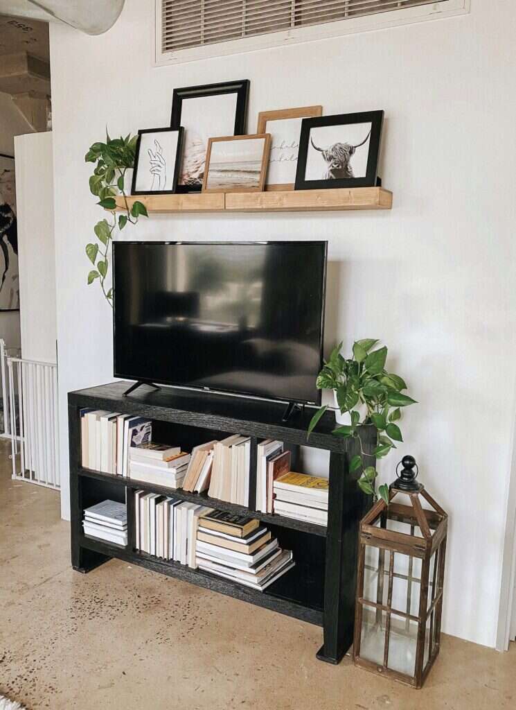 How To Decorate Wall Behind Tv Stand