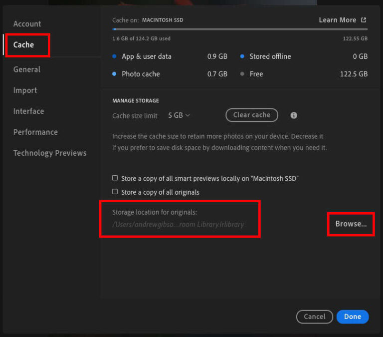 How To Save Lightroom To Ssd