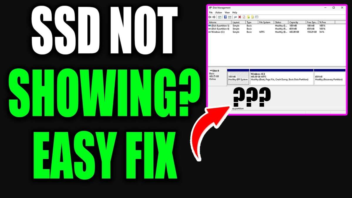 Why Is My Ssd Not Showing Up