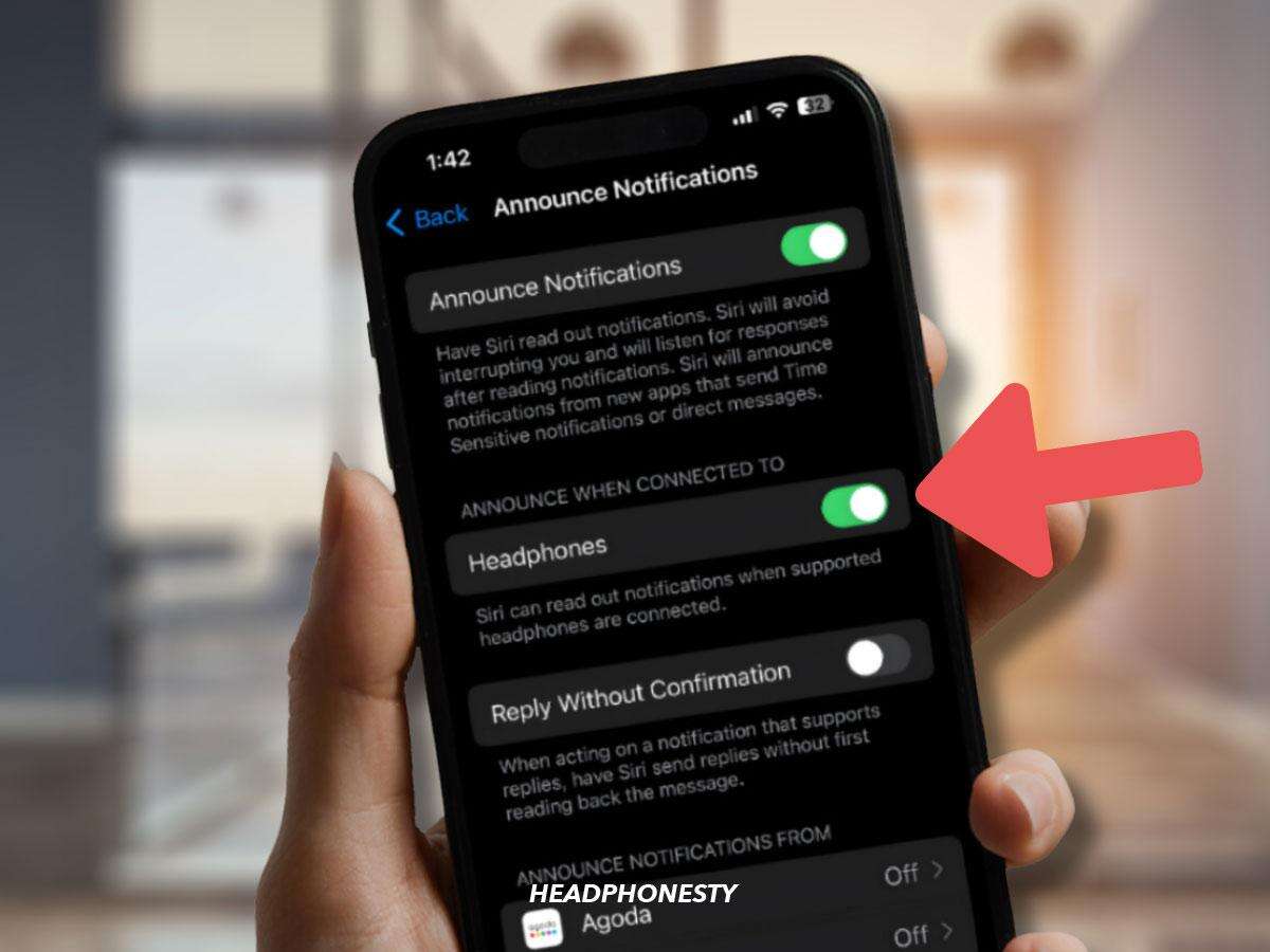How To Turn Off Headphones Reading Messages