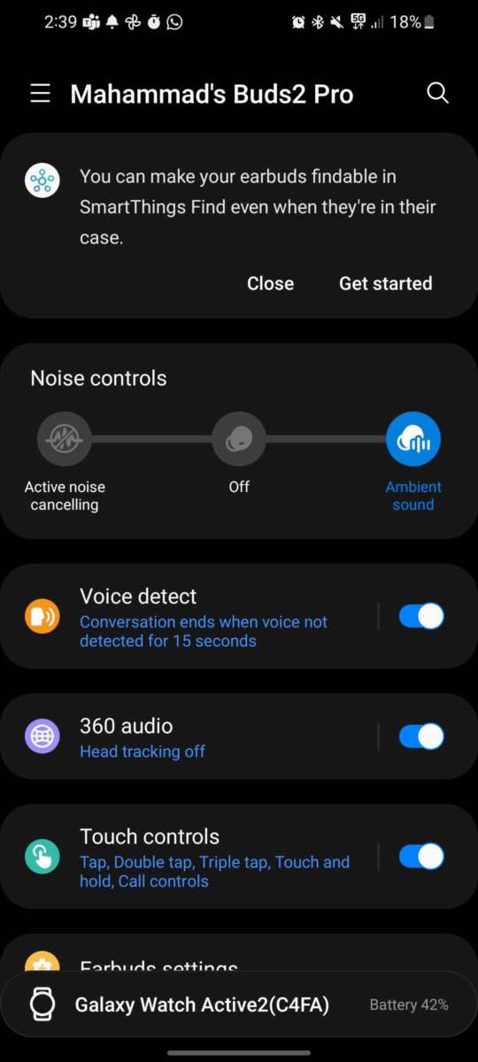 What Is Ambient Sound On Samsung Earbuds